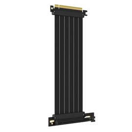 GLOTRENDS 250mm PCIe 3.0 X16 Riser Cable (0->90 Degree), Compatible with NVIDIA-RTX 2000/GTX1600 Series, AMD-RX6000/5000/500/400/Vega Series, etc.