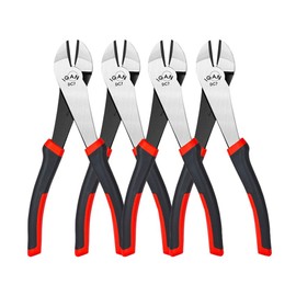 IGAN Diagonal Cutting Pliers (4 Pack), 7-inch Ultra Tough and Durable Side Wire Cutters, with a Spring-loaded Mechanism Dikes, Ideal for Electricians and Homes