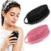 2 Piezas Cepillo Corporal de Silicona Doble Cara para Exfoliar