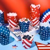 JarThenaAMCS 200Pcs Patriotic July 4th Tulip Cupcake Liners Stars Stripes