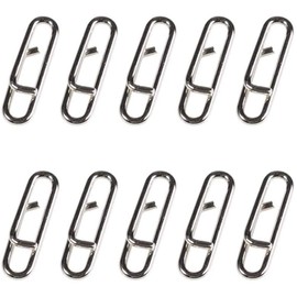 ANCLLO Pack of 100 Power Clips Fast Snaps Fishing Speed Clips Fishing Swivel Snap with Duo Lock Snaps Stainless Steel for Quick Connect Fishing Lures for Light Tackle and Fly Fishing