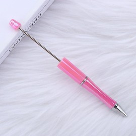 7 Pens  UV Opal  Beadable Pens WHOLESALE BULK Beaded Ballpoint Pen 1.0mm Medium Suitable for DIY with Beads and Focals Ships from California Writing Tools Stationery:_23 Pink 1N_7 PCS