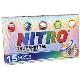 Nitro Truespin 360 Alignment Golf Balls [15-Ball] Assorted
