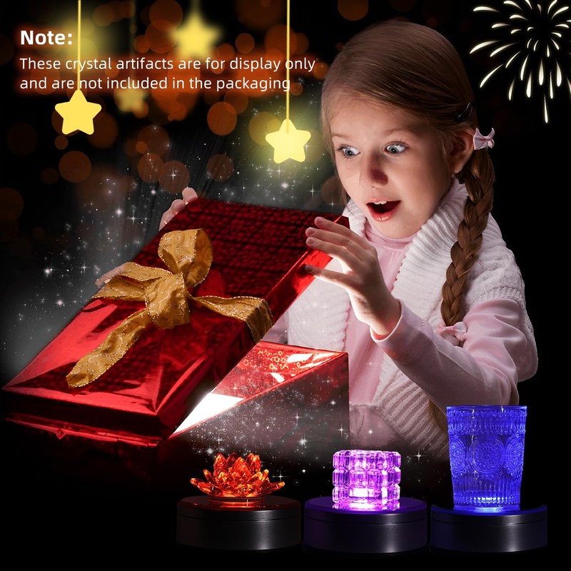 Onepec Rotating LED Base with 7 Lights 9 Modes,rotation Lighted