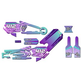 12eDRIVE Tigre Purple Senge Graphics Kit Compatible with Stacyc