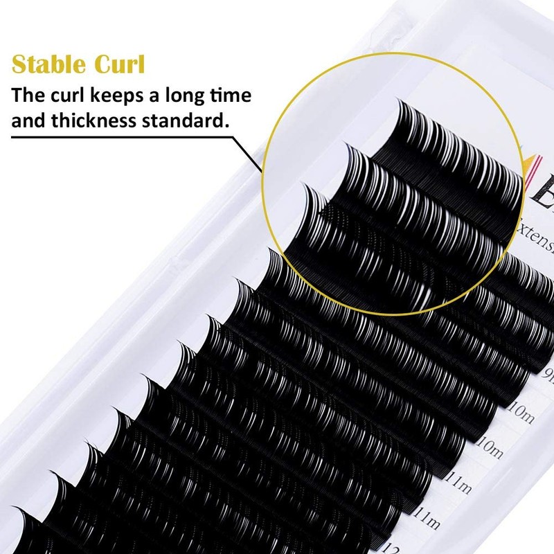Gemerry Single Eyelash Extension Classic Thickness 0.07/0.15/0.18/0.20 mm C/D Curl,