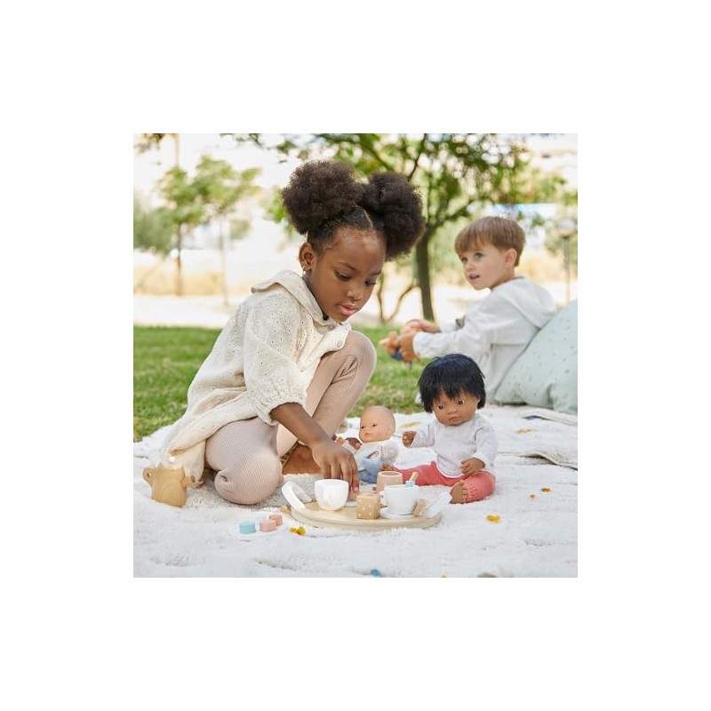 Miniland Doll Wooden Tea Set - Quality, ECO, Imaginative