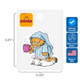 Garfield® 5-Pack Sticker Bundle - Waterproof Stickers for Water Bottles and Laptops