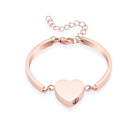 Cremation Jewelry Urn Bracelet for Ashes for Women Stainless Steel Heart Urn Cuff Bracelet Cremation Keepsake Jewelry for Ashes
