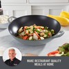 Zakarian By Dash 14” Nonstick Cast Iron Wok for Restaurant