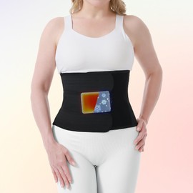 Postpartum Belly Band for C-Section Recovery: Lightweight Breathable Abdominal Binder Post Surgery for Women Waist Stomach Compression - Seamless After Birth Belly Wrap Invisible Wear with Pocket