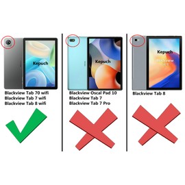 Kepuch Custer Case for Blackview Tab 70 WiFi, Tab 8 WiFi, Tab 7 WiFi 10.1 Inch, Smart PU Leather Protective Case Cover - Rose Gold