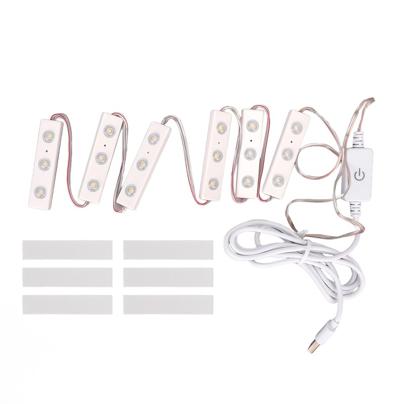 LED Makeup Mirror Light Adjustable Brightness USB Plug in DIY