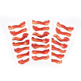 Paper House Productions Pack of 3 Sticker Half-Sheets for Crafts, Scrapbooking & Collecting - Crispy Bacon