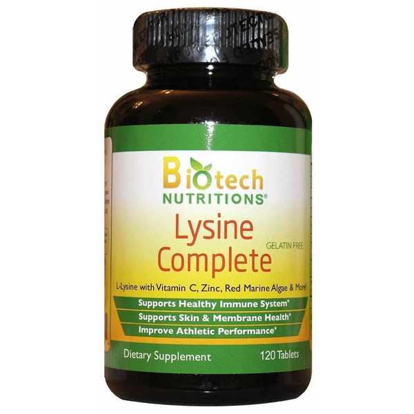 Biotech Nutritions Lysine Complete Dietary Supplement, 120 Count