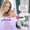 PELCAS Electric Nail Drills, 10 Speeds Cordless Nail File with