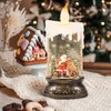 Eldnacele Christmas Music Snow Globe Lantern with 6H Timer, Battery