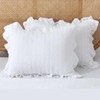 Hopeholic 2 Piece Pillow Case, 50x70 Cute, Ruffle, Seersucker Fabric,