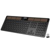 Arteck Wireless Solar Keyboard Full Size Solar Recharging Keyboard for