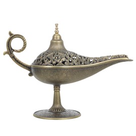 STOBAZA Arabic Incense Burner: Vintage Lamp Incense Burner - Retro Aromatherapy Censer for Zen Meditation Altar Tea Ceremony Home Tabletop Decoration