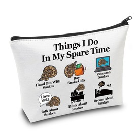 AKTAP Snake Snake Things I Do in My Spare Time Pet Cosmetic Bag Gift for Animal Lovers, pet snake, MB