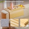 Bestjing Bamboo Sofa Arm Rest Tray Table for Couch -