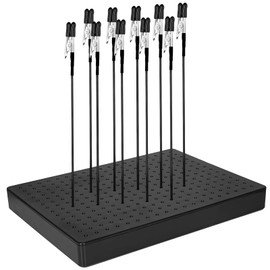 Model Painting Stand with Alligator Clips, Stainless Steel Airbrush Holder Base with 10 Clips, Paint Hobby Tools for Miniatures Gundam Model Building, Craft Support Station