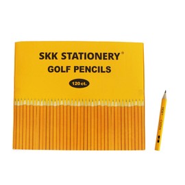 SKKSTATIONERY Golf Pencil 120Pcs, Half Pencils,3.5" Pencils, 2 HB pencil, Hexagon, Sharpened, 120/box.