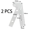 2 PCS Stainless Steel 360 Degree Rotatable Hidden Pivot Hinges