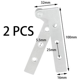 2 PCS Stainless Steel 360 Degree Rotatable Hidden Pivot Hinges for Cabinet and Windows