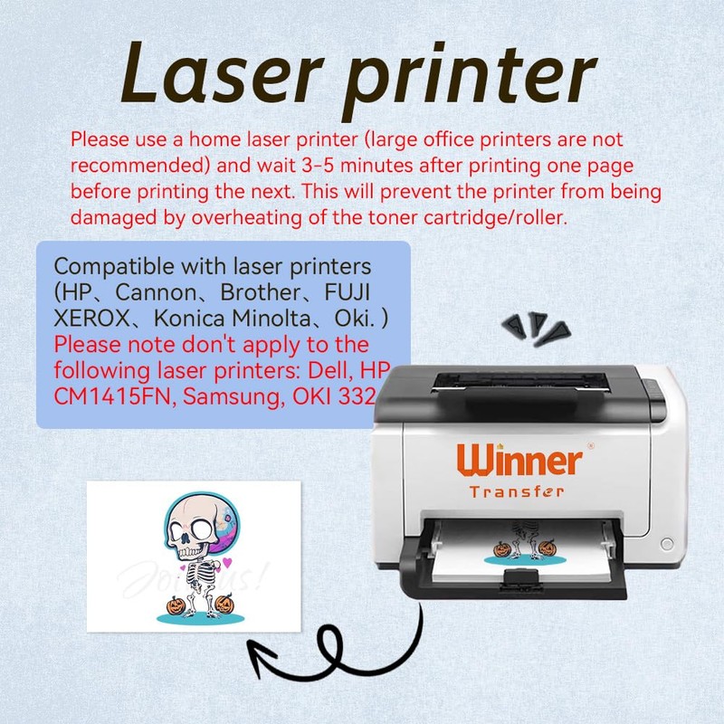 WinnerTransfer Professional Heat Transfer Paper Dark Color A4 10 Sheets