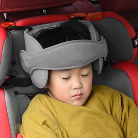 Kids Car Seat Travel Head Support Adjustable Head Strap Toddler Headrest Support Band Car Safety Sleeping Head Rest Pillow Child Car Seat Straps Cover Soft Neck Relief Pillow for Travel Journey Plane
