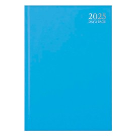 1ABOVE Premium Quality 2025 Diary | A4 Day to Page Diary |Hardback Casebound Cover & Ribbon Marker DAP Year Planner for Business, Office, Home, Appointments – Pastel Colour (LIGHT BLUE)
