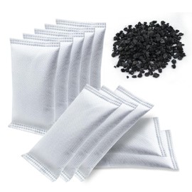 YouniDint 10 Pack Shoe Deodorizer,Activated Charcoal Odor Absorber,Reusable Odor Eliminator for Shoes,Gym Bags,Pet,50g/Pack