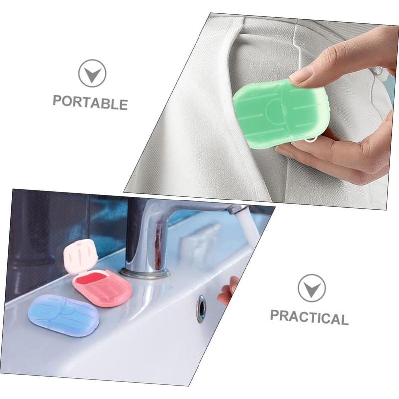 Sosoport Portable Travel Soap Sheets Compact Paper Soap for Hand