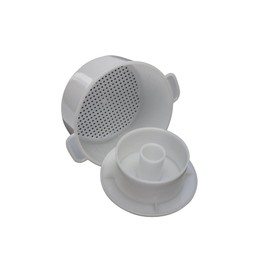 WoodBi High-quality cheese mould with press lid, pressure cylinder, for cheese grater up to 1.2 kg, diameter = 150 mm, height = 70 mm, stable and thick-walled, suitable for continuous use (1 cheese