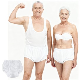 Kleinert's Unisex Waterproof Pull-On Adult Diaper Cover - Leakproof Washable Incontinence Pants for Sensitive Skin - Comfortable Fit Wear with Diaper, Guard or Pad (Small)