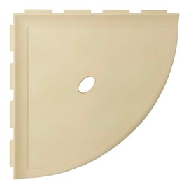 Questech 10" Corner Shower Shelf - Lugged for New Construction, Shower Organizer for Tiled Walls, Corner Caddy Soap Dish Bathroom Storage, Metro Lugged, Sand Matte