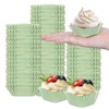 Whaline 500Pcs Sage Green Mini Square Cupcake Liners Disposable Paper