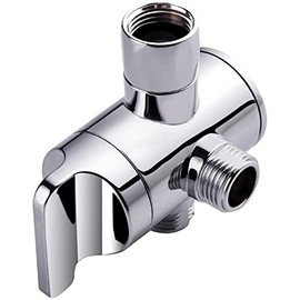 BRIGHT SHOWERS Shower Arm Diverter Valve for Hand held Showerhead and Fixed Spray Head, 3-Way Shower Head Diverter Valve, Chrome