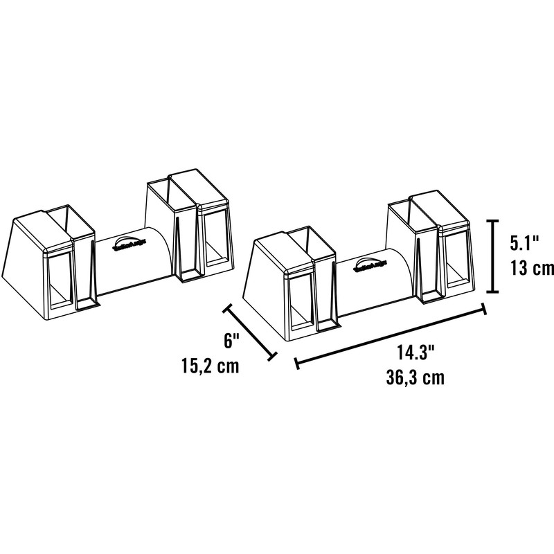ShelterLogic LumberRack Firewood Rack Adjustable Plastic Bracket Kit, Black, 5.5"