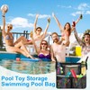 Cyiecw Pool Storage Bag with 3 Hooks, Removable Pool Storage