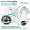 6 inch White Ceiling Fan Downrod with Hanger Ball Assembly,1-inch