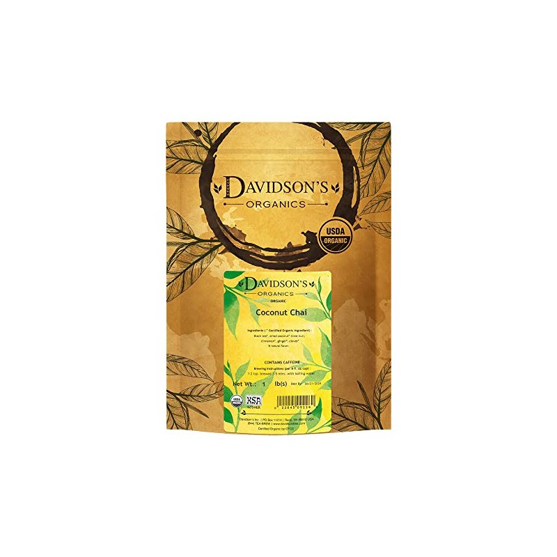 Davidson's Organics, Coconut Chai, Loose Leaf Tea, 16-Ounce Bag