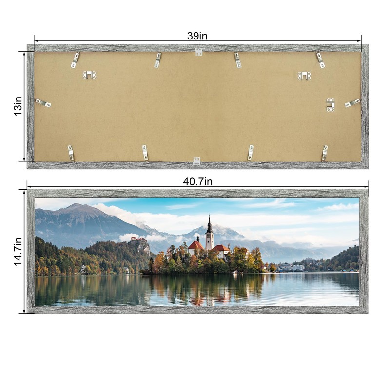 Hongkee 13x39 Puzzle Frame 2 Packs, Real Glass and Rustic