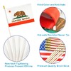 QQSD California Small Flag Stick Mini Hand Held Flags -