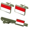 Salzburg Flag Cuff Links Ties Matching Same Fabric Box Set