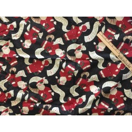 Santas  making a list for good kids Cotton Christmas fabric by the yard