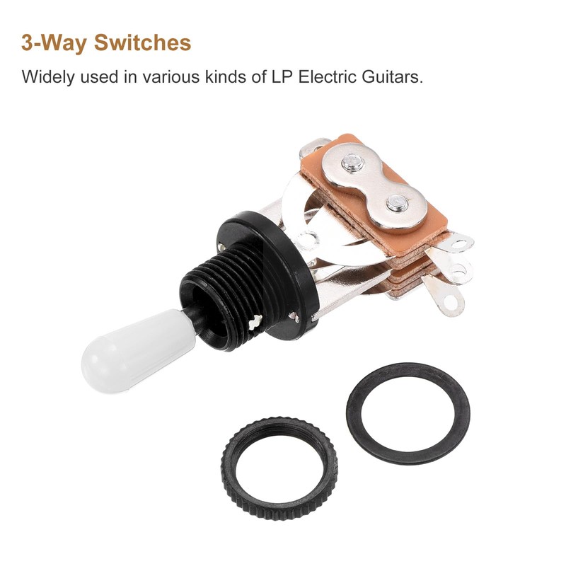 MECCANIXITY 3 Way Short Straight Guitar Toggle Switch Pickup Selector