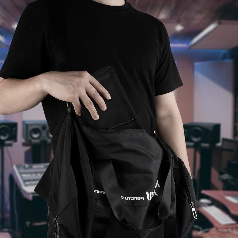 Musiin Guitar Accessory Organizer Bag, Foldable Easy Access Pockets Case,